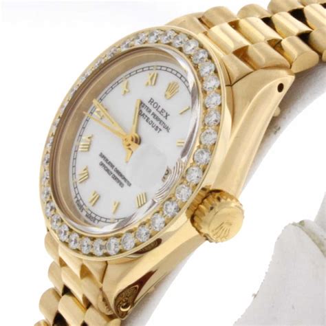 ladies presidential rolex diamond bezel|rolex datejust 26mm diamond bezel.